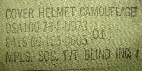 Marquage couvre-casque M-1