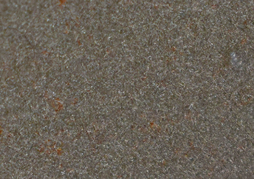 Peinture floquée de fibres de laine.