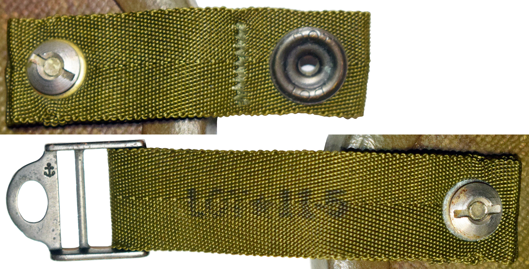 Extrémités maintenues dans la bombe, avec boucle de réglage et bouton de fermeture. Extrémités maintenues dans la bombe, avec boucle de réglage et bouton de fermeture.