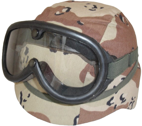 Lunette de protection, vue de biais. Lunette de protection, vue de biais.