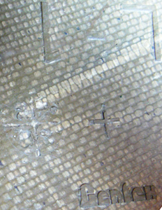 Marque fond de moule. Marque fond de moule.