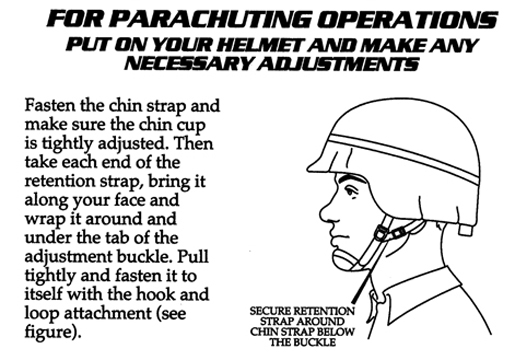 Notice d'utilisation dans le manuel du casque PASGT. Notice d'utilisation dans le manuel du casque PASGT.