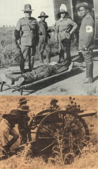 Troupes uruguayennes équipées de chapeaux en feutre et casques tropicals. Troupes uruguayennes équipées de chapeaux en feutre et casques tropicals.