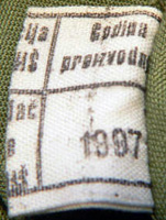 Etiquette fabricant couvre-casque MD89. Etiquette fabricant couvre-casque MD89.