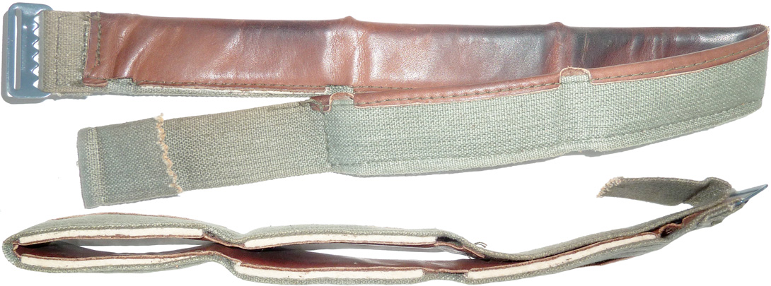 Bandeau de tête, détails des bandes de feutre de rembourrage. Bandeau de tête, détails des bandes de feutre de rembourrage.