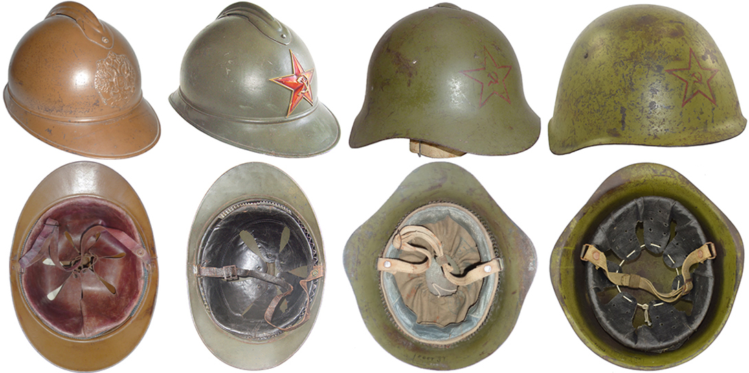 Les casques de l'armée rouge.